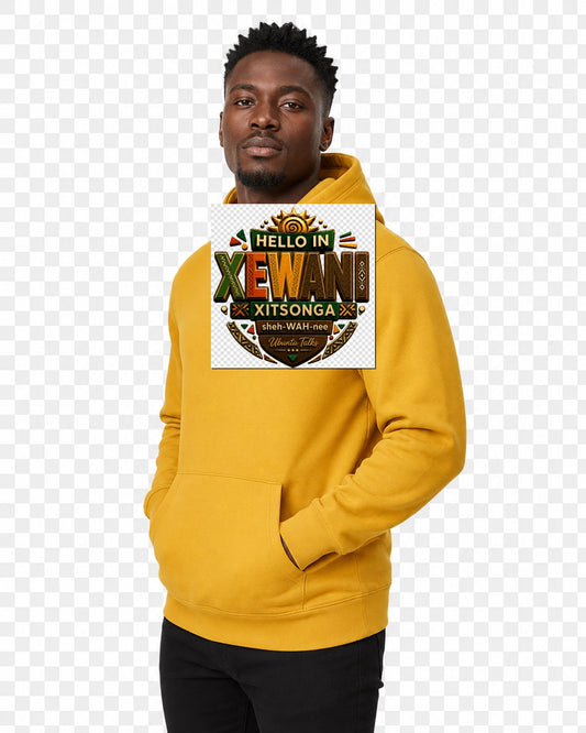 ubuntu-talks-edo-bini-hello-hoodie-d04 — Custom model mockup