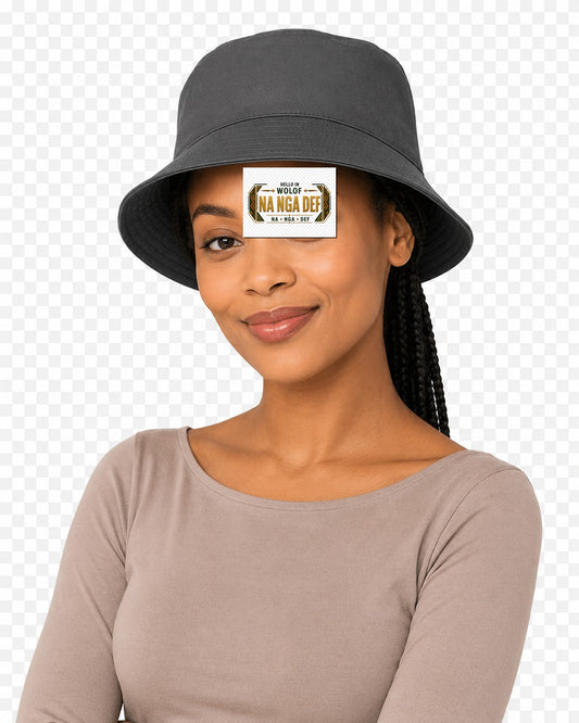 ubuntu-talks-wolof-hello-bucket-hat-d01 — Custom model mockup