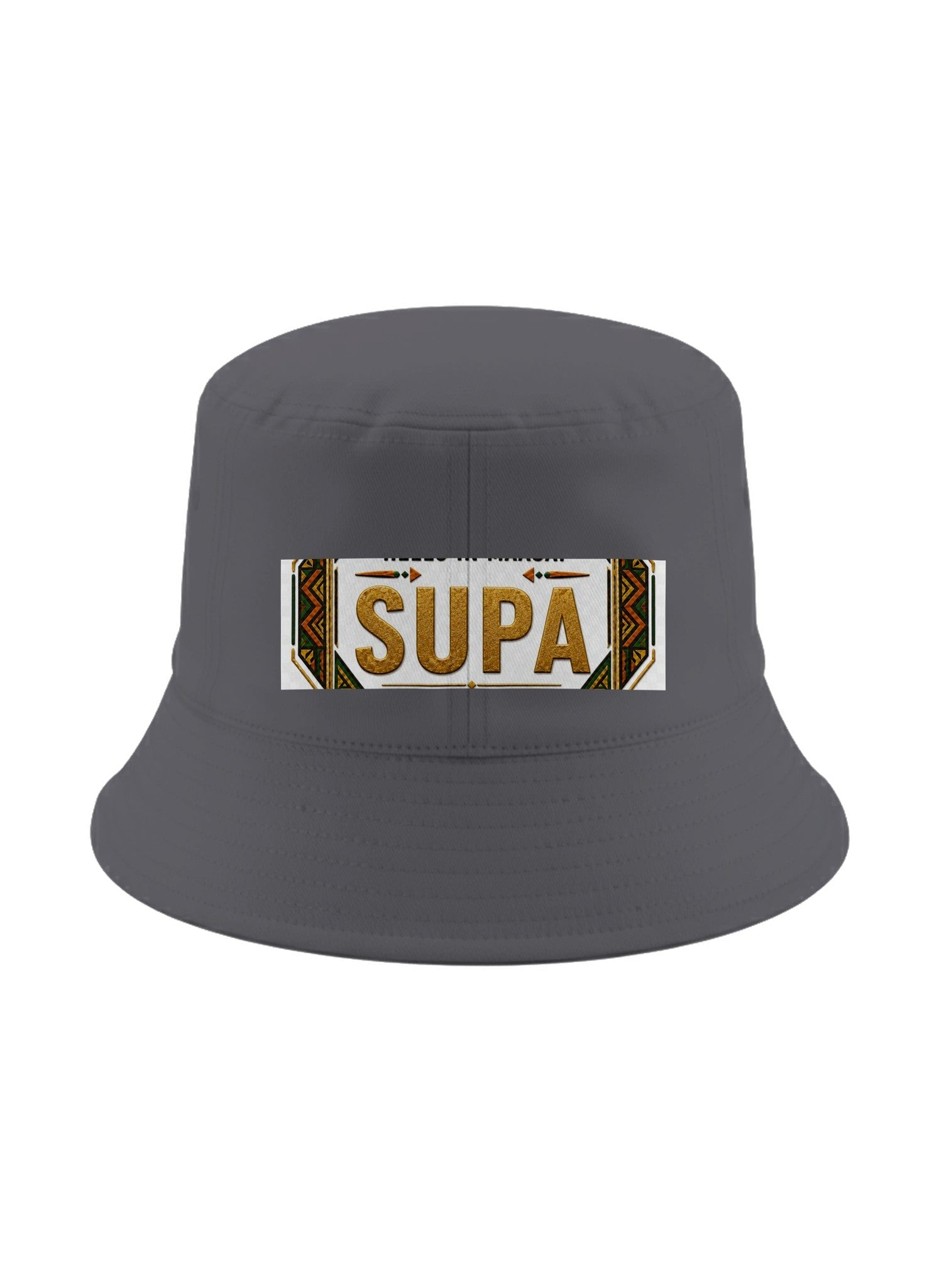 Ubuntu Talks Maasai Hello Bucket Hat — SUPA — Gelato product mockup