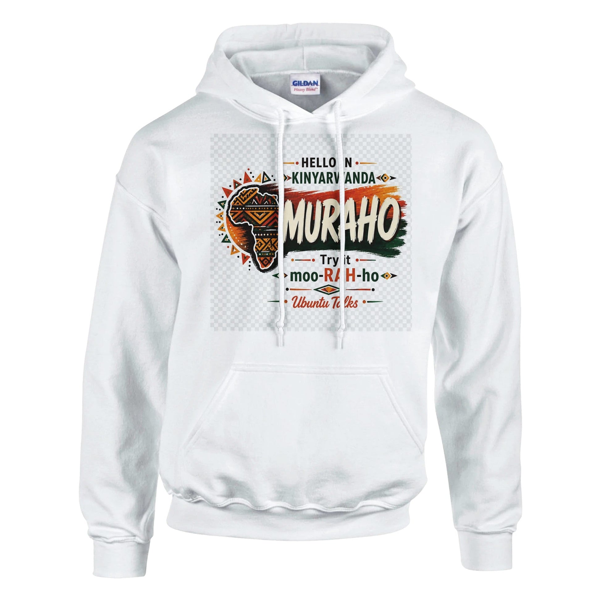 Ubuntu Talks Venda Hello Hoodie — NDAA (Design 1) — Gelato product mockup