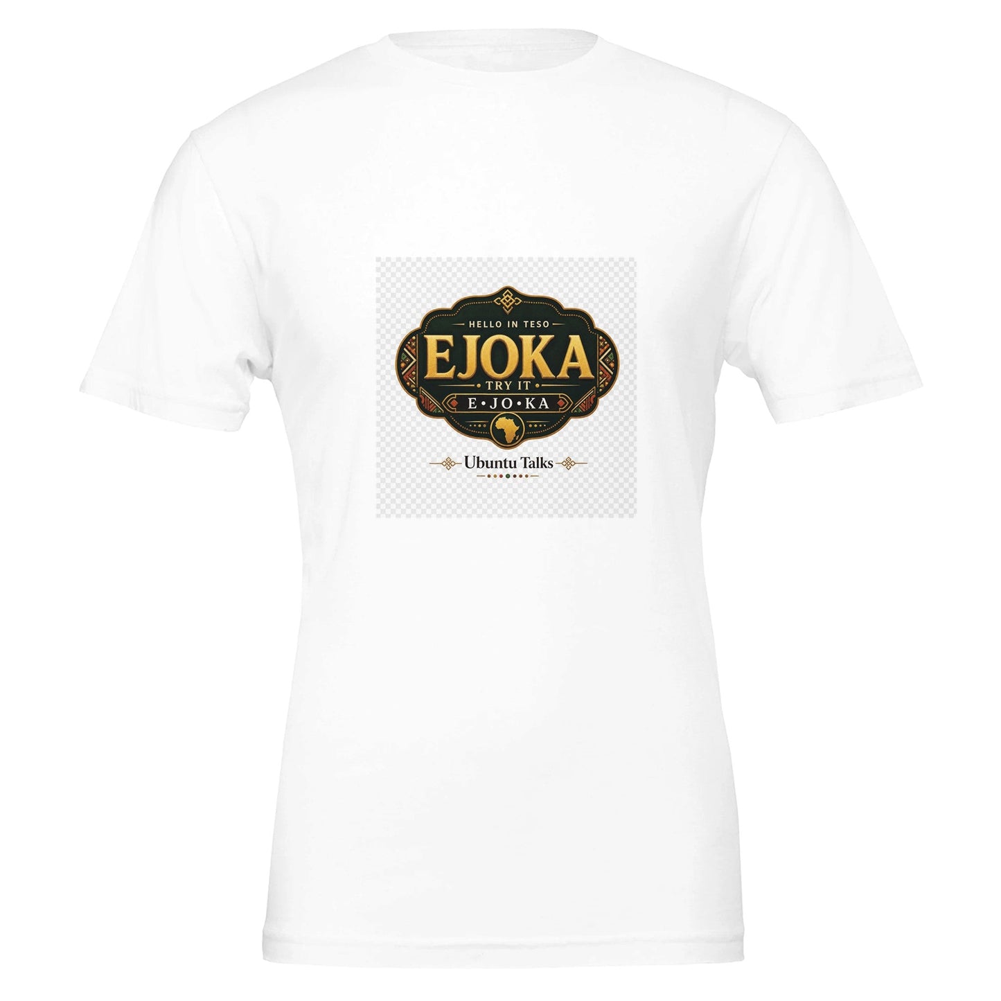Ubuntu Talks Teso Hello T-Shirt — EJOKA — Gelato product mockup