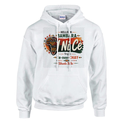 Ubuntu Talks Serer Hello Hoodie — NAM FI'O (Design 1) — Gelato product mockup