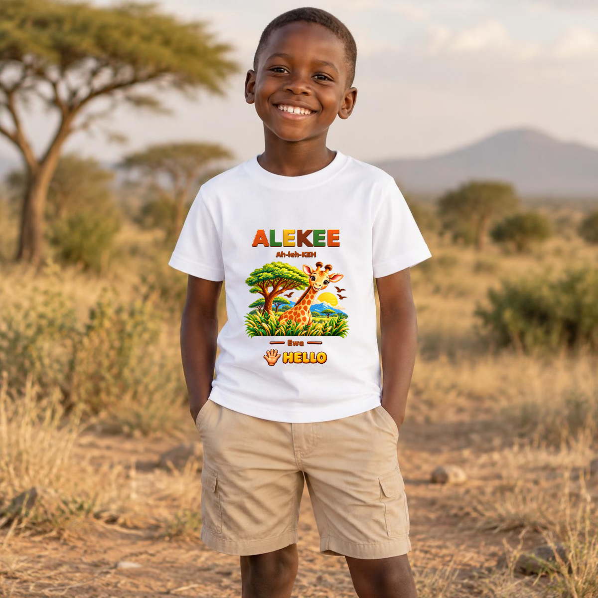 Lil Ubuntu Kids Safari Ewe Youth Tee — ALEKEE