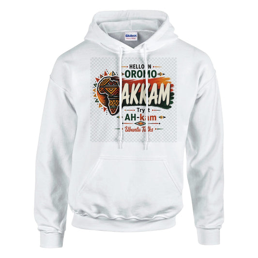 Ubuntu Talks Setswana Hello Hoodie — DUMELA (Design 1) — Gelato product mockup