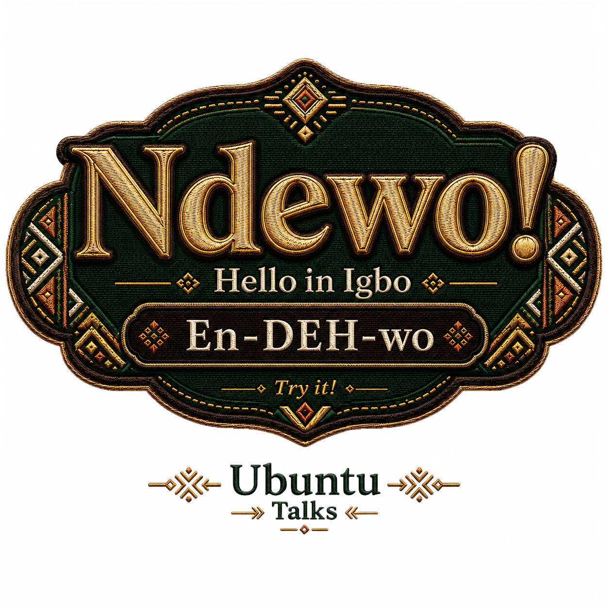 Ubuntu Talks Igbo Hello design — NDEWO