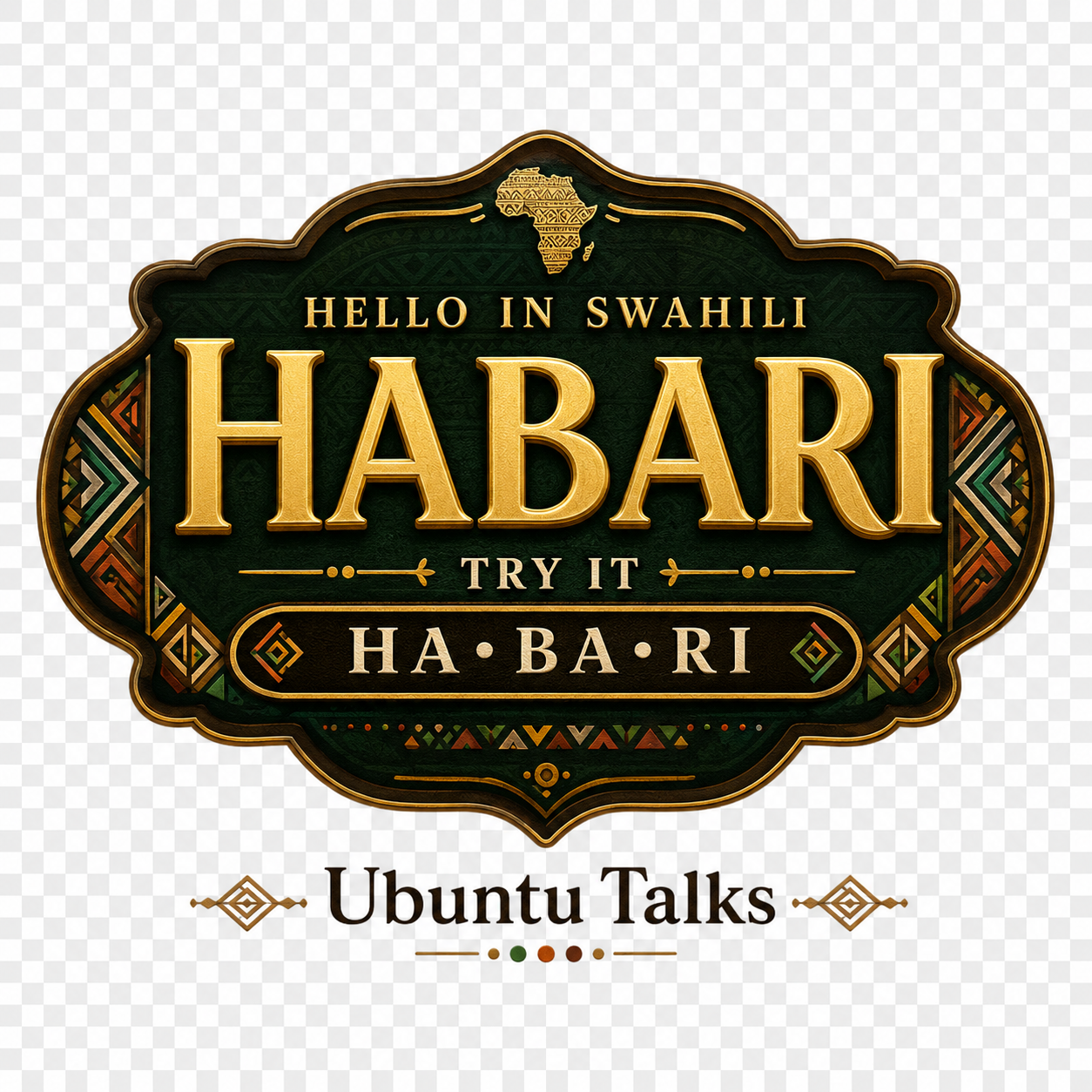 Ubuntu Talks Swahili Hello T-Shirt — HABARI