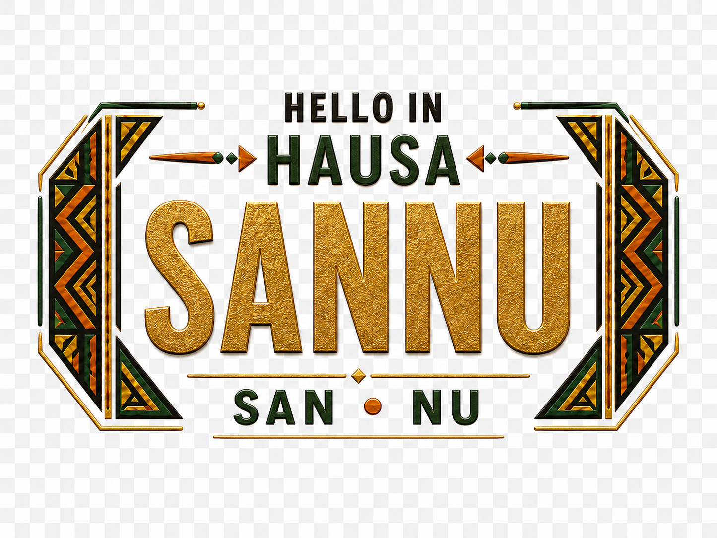 Ubuntu Talks Hausa Hello Bucket Hat — SANNU