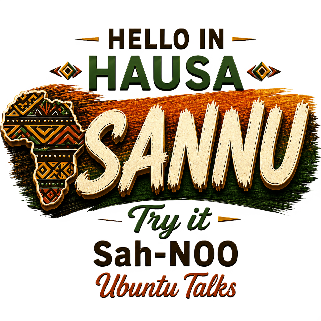 Ubuntu Talks Hausa Hello design — SANNU