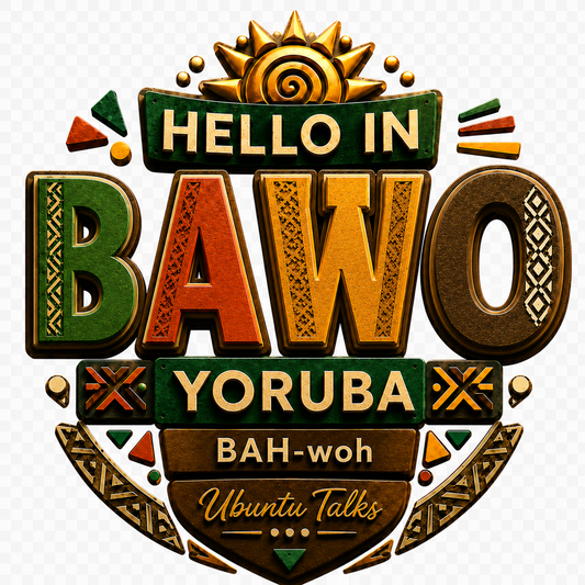 Ubuntu Talks Yoruba Hello Hoodie — BAWO (Design 4)