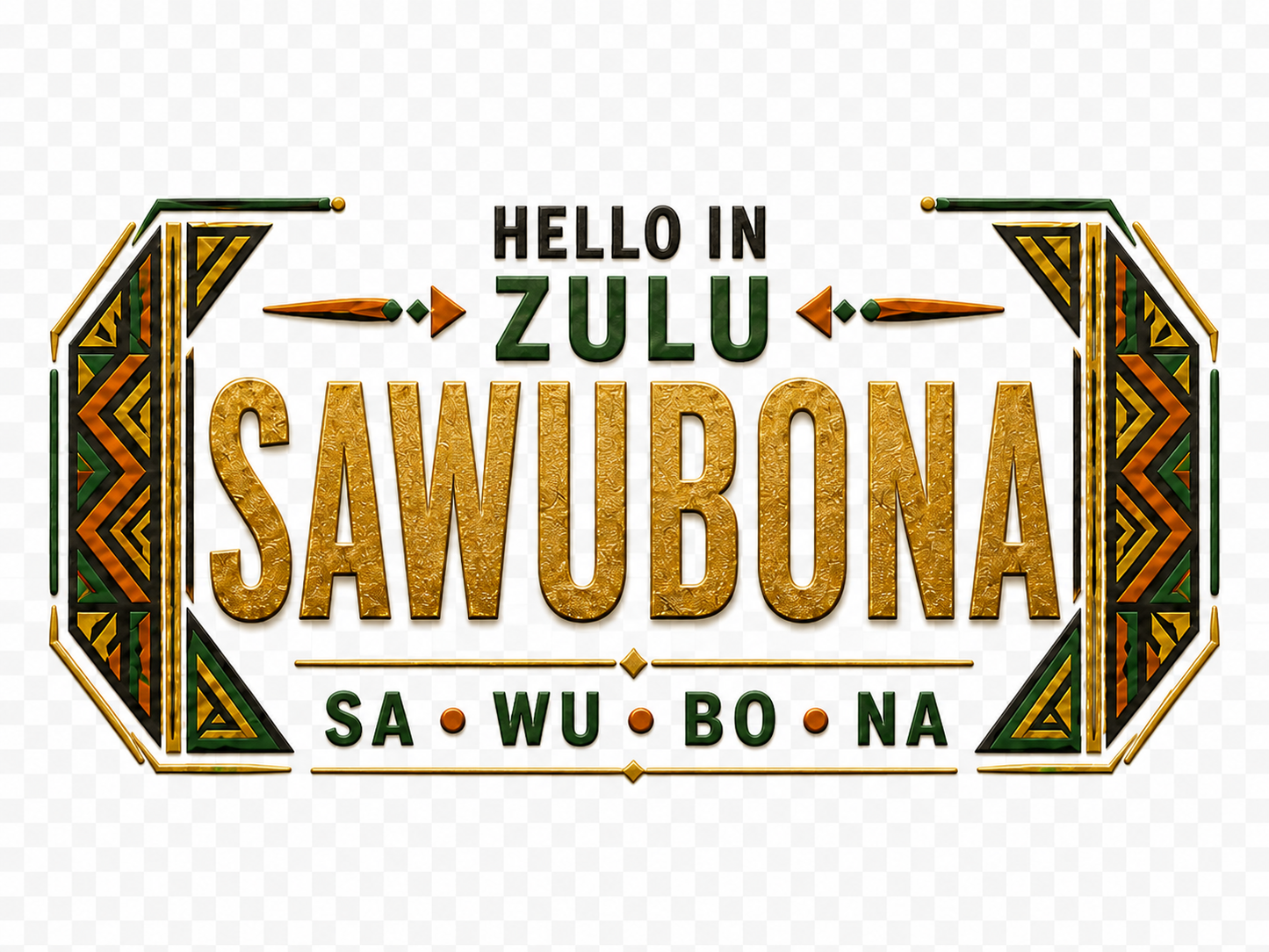 Ubuntu Talks Zulu Hello Cap — SAWUBONA