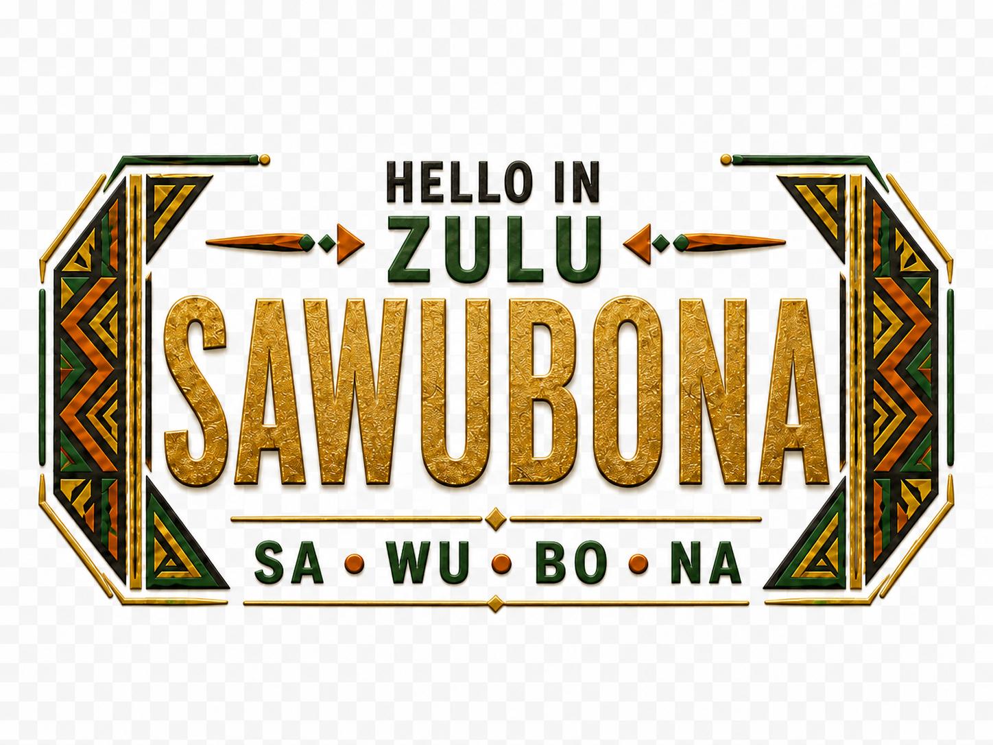Ubuntu Talks Zulu Hello Cap — SAWUBONA