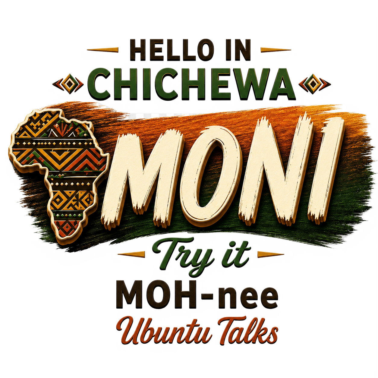 Ubuntu Talks Chichewa Hello design — MONI