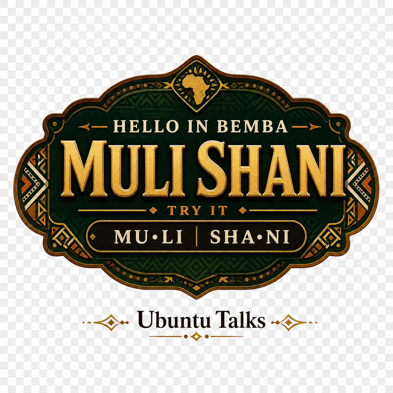 Ubuntu Talks Bemba Hello T-Shirt — MULI SHANI