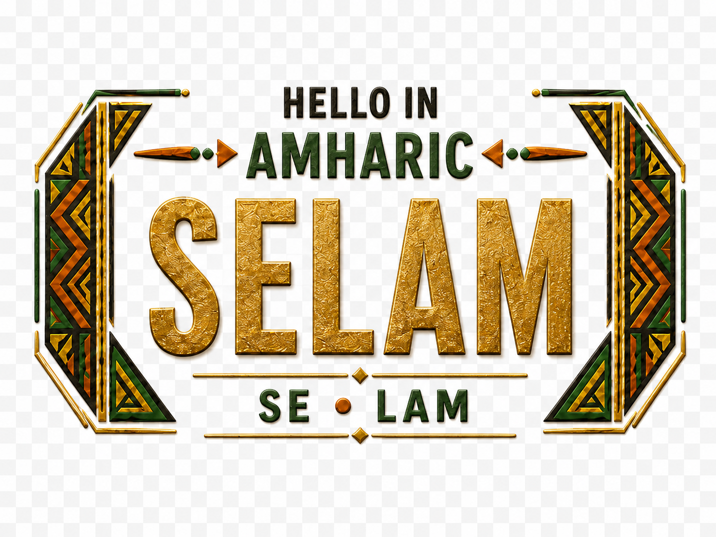 Ubuntu Talks Amharic Hello Bucket Hat — SELAM