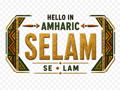 Ubuntu Talks Amharic Hello Bucket Hat — SELAM