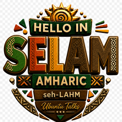 Ubuntu Talks Amharic Hello Hoodie — SELAM (Design 4)