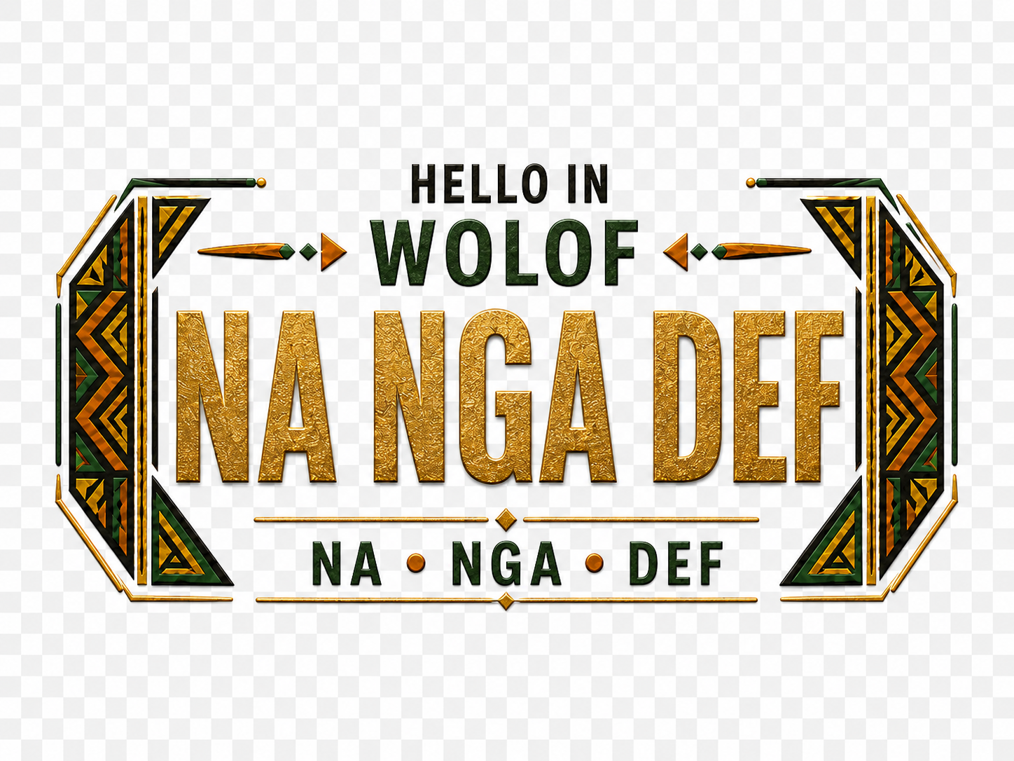 Ubuntu Talks Wolof Hello Bucket Hat — NA NGA DEF