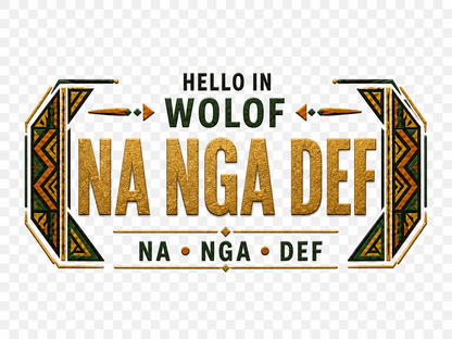 Ubuntu Talks Wolof Hello Bucket Hat — NA NGA DEF