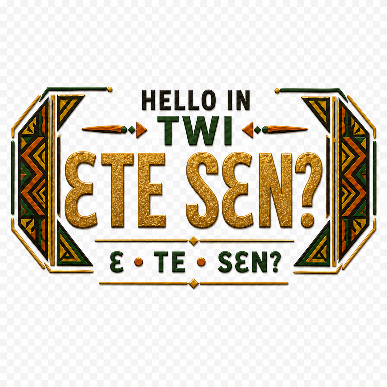 Ubuntu Talks Twi Hello Bucket Hat — ƐTE SƐN?