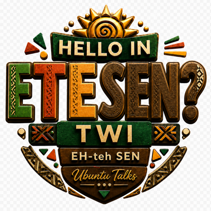 Ubuntu Talks Twi Hello Hoodie — ƐTE SƐN? (Design 4)