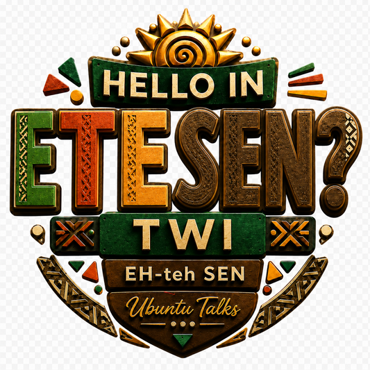 Ubuntu Talks Twi Hello Hoodie — ƐTE SƐN? (Design 4)