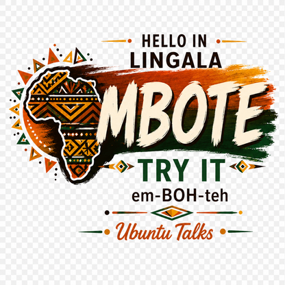 Ubuntu Talks Lingala Hello Hoodie — MBOTE (Design 1)