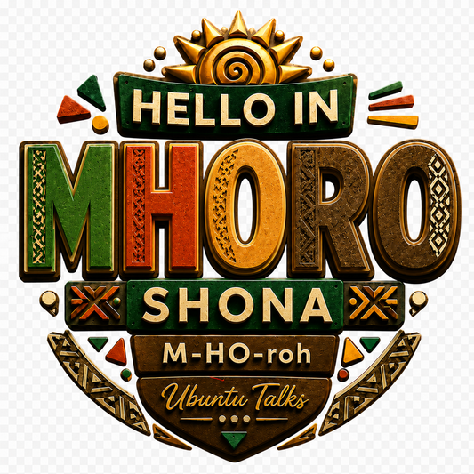 Ubuntu Talks Shona Hello Hoodie — MHORO (Design 4)
