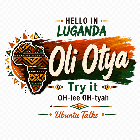 Ubuntu Talks Luganda Hello Hoodie — OLI OTYA (Design 1)