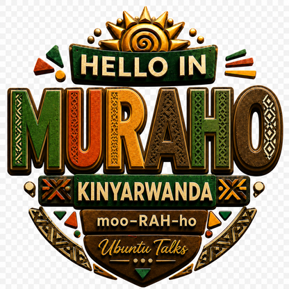 Ubuntu Talks Kinyarwanda Hello Hoodie — MURAHO (Design 4)