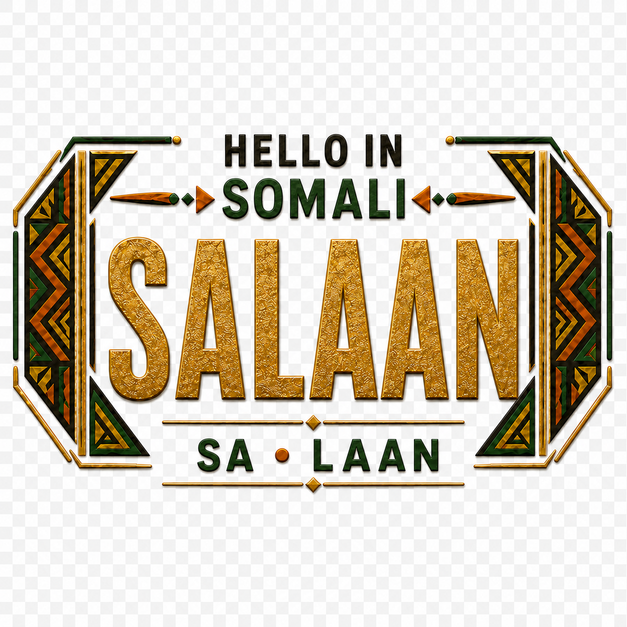 Ubuntu Talks Somali Hello Bucket Hat — SALAAN