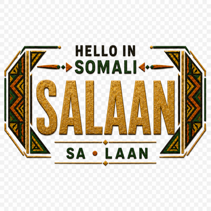 Ubuntu Talks Somali Hello Bucket Hat — SALAAN