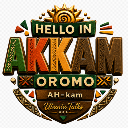 Ubuntu Talks Oromo Hello Hoodie — AKKAM (Design 4)