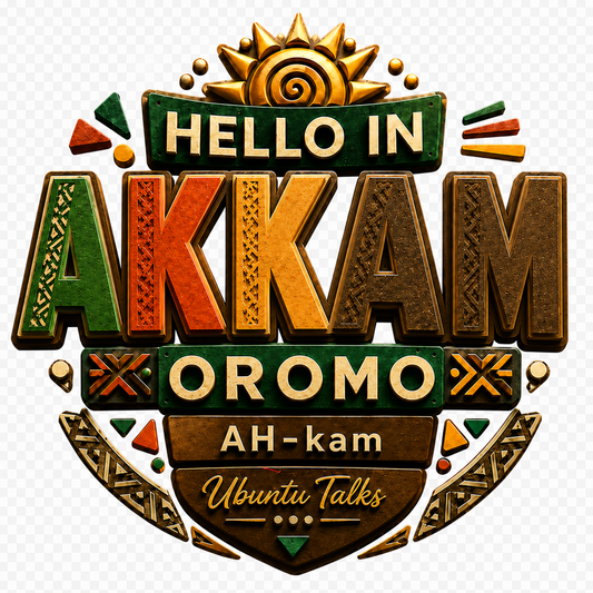 Ubuntu Talks Oromo Hello Hoodie — AKKAM (Design 4)