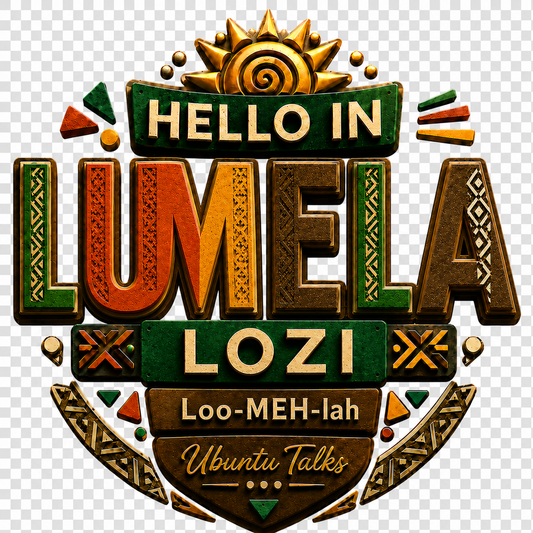 Ubuntu Talks Lozi Hello Hoodie — LUMELA (Design 4)
