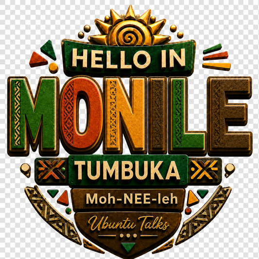 Ubuntu Talks Tumbuka Hello Hoodie — MONILE (Design 4)
