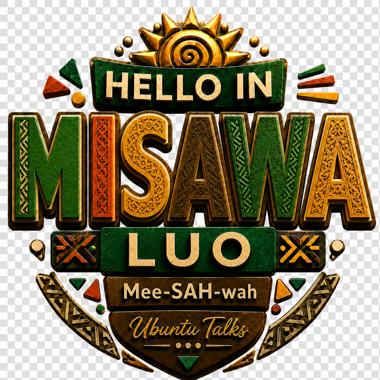 Ubuntu Talks Luo Hello Hoodie — MISAWA (Design 4)