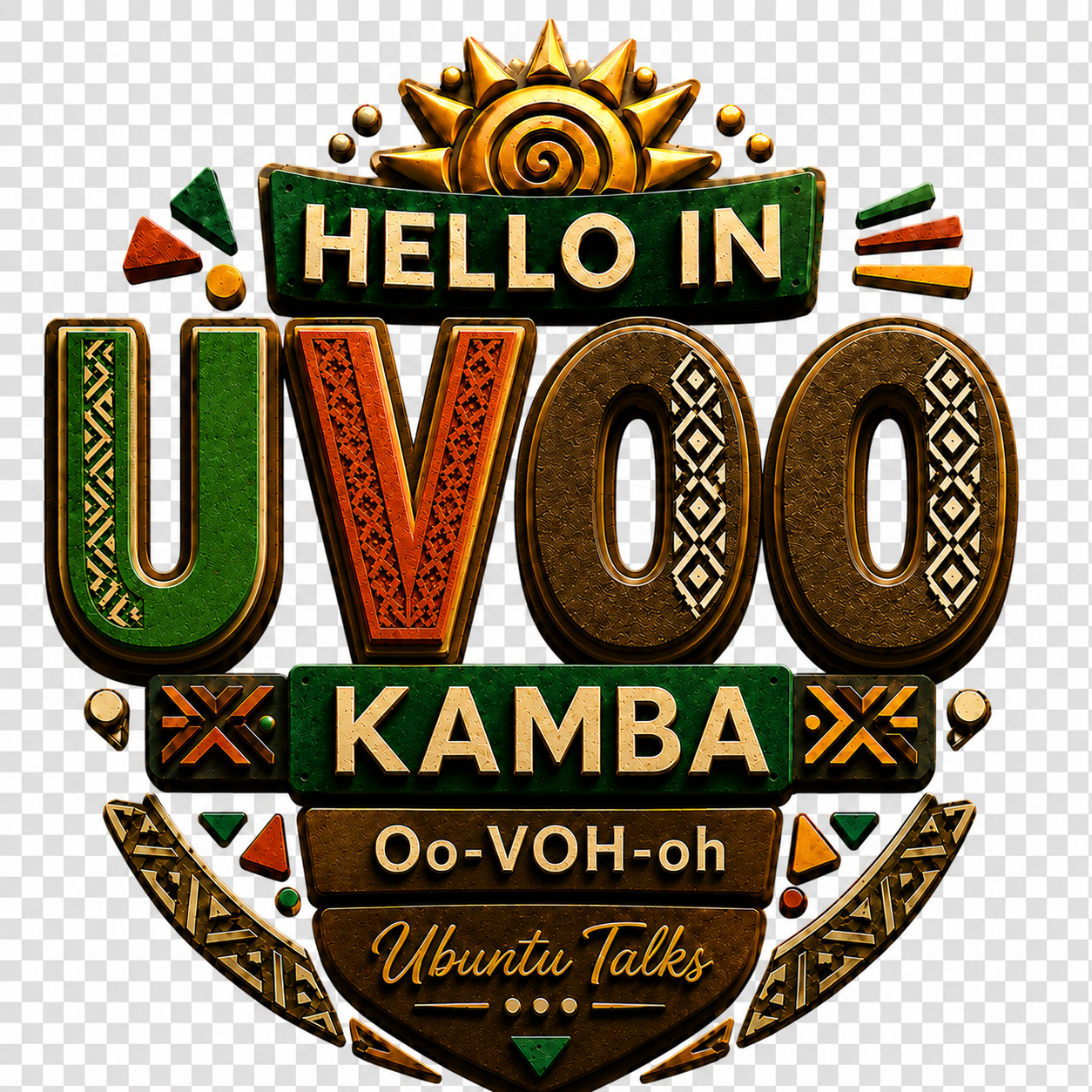 Ubuntu Talks Kamba Hello Hoodie — UVOO (Design 4)