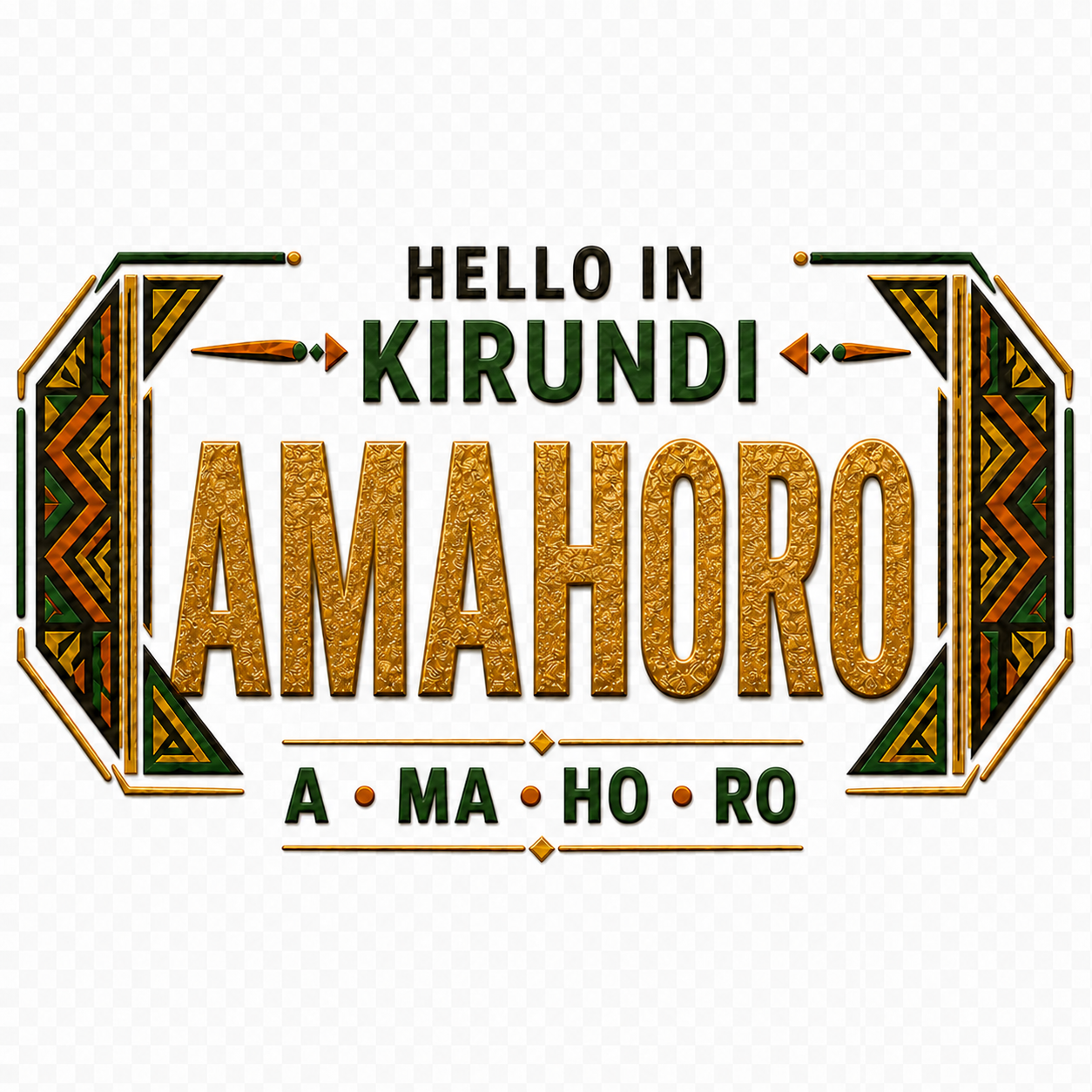 Ubuntu Talks Kirundi Hello Bucket Hat — AMAHORO