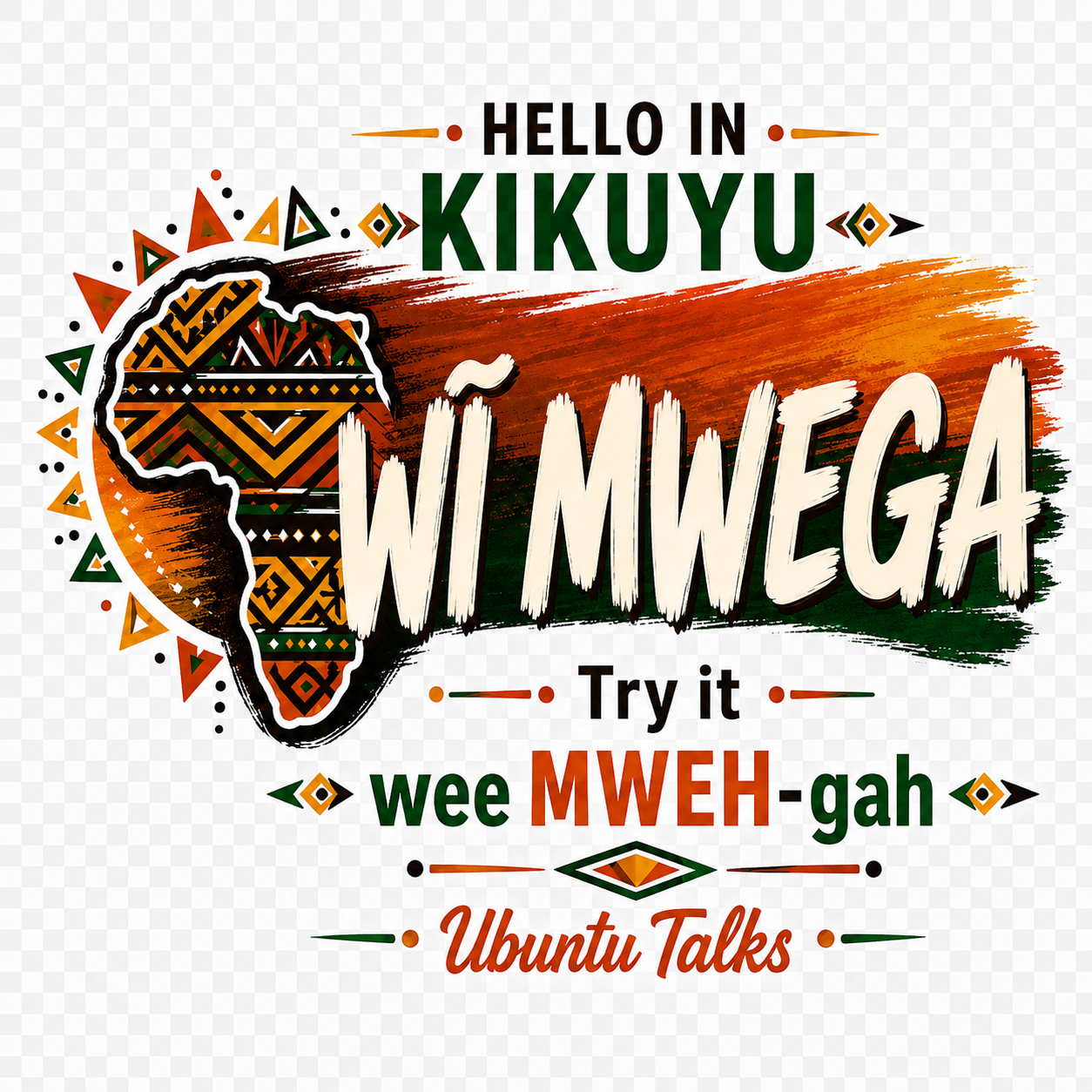 Ubuntu Talks Kirundi Hello Hoodie — AMAHORO (Design 1)