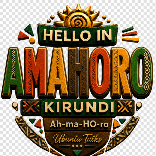 Ubuntu Talks Kirundi Hello Hoodie — AMAHORO (Design 4)