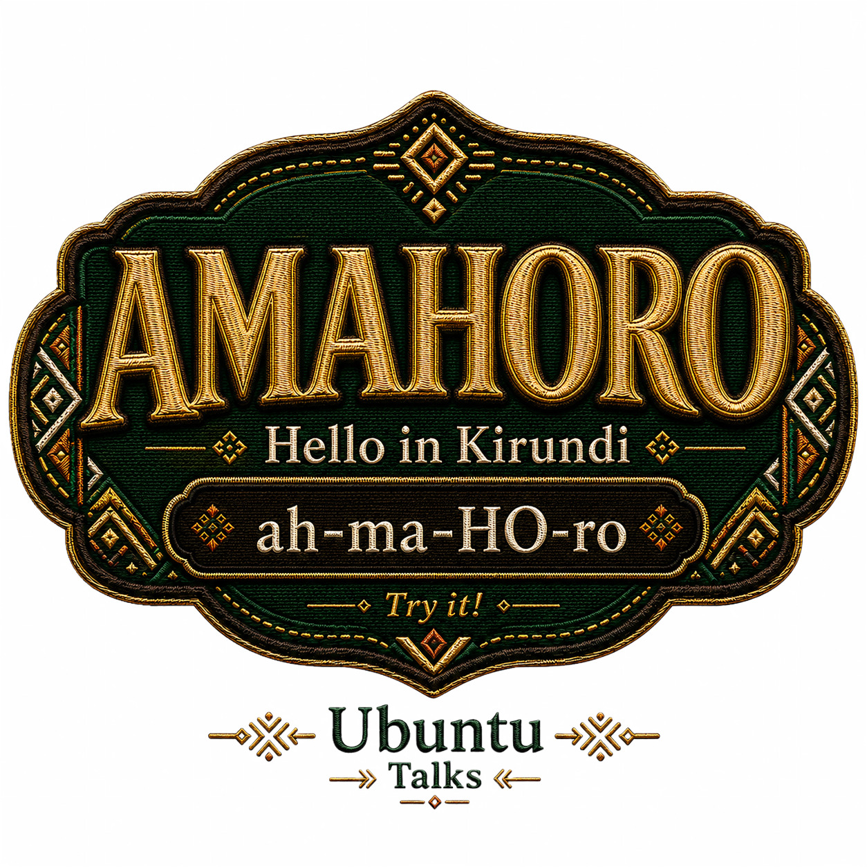Ubuntu Talks Kirundi Hello design — AMAHORO