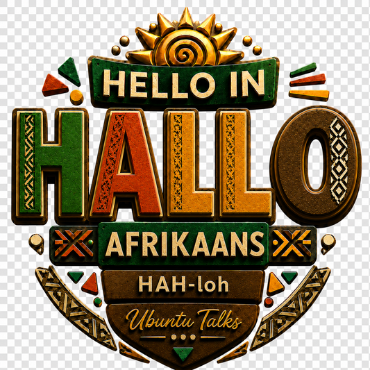 Ubuntu Talks Afrikaans Hello Hoodie — HALLO (Design 4)