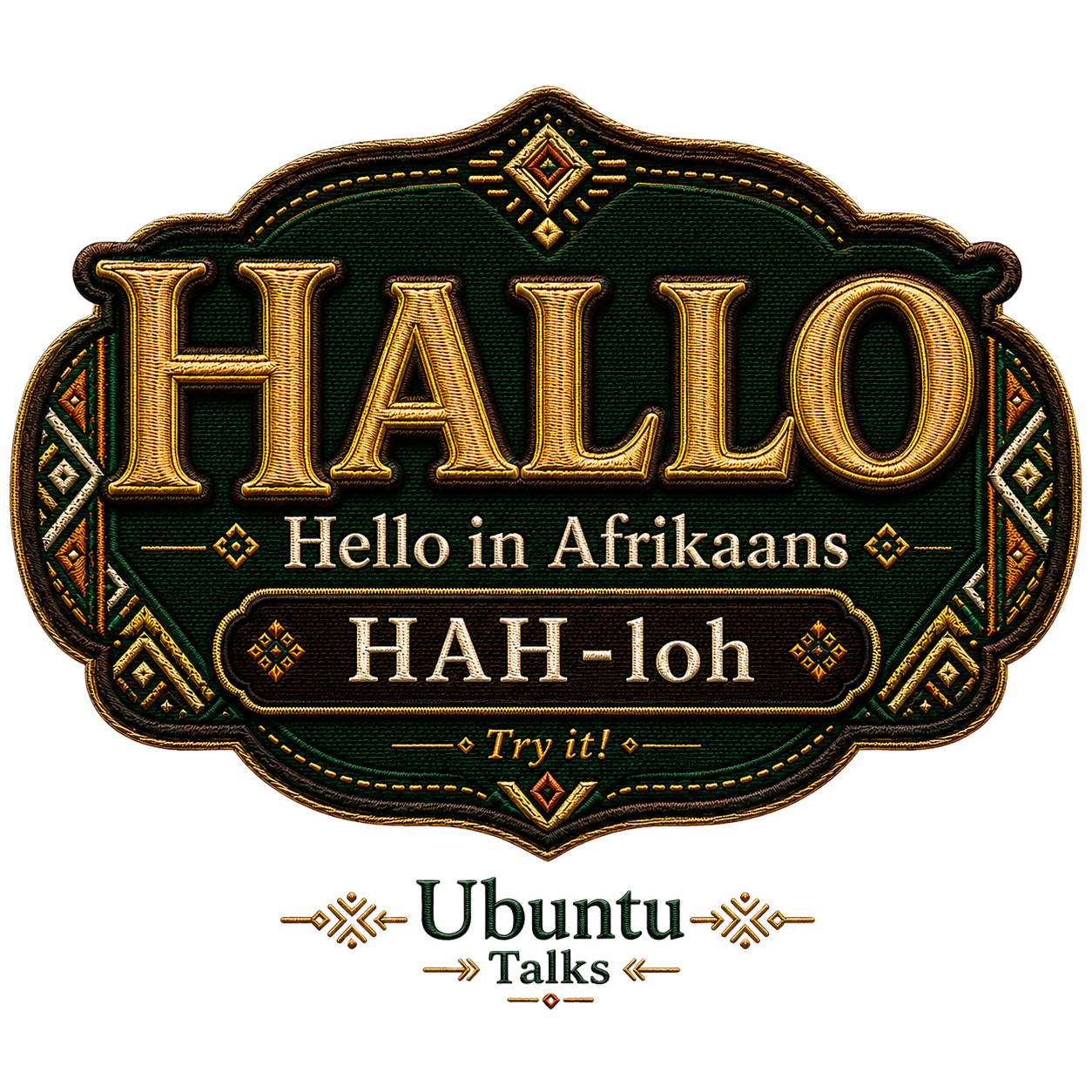 Ubuntu Talks Afrikaans Hello design — HALLO