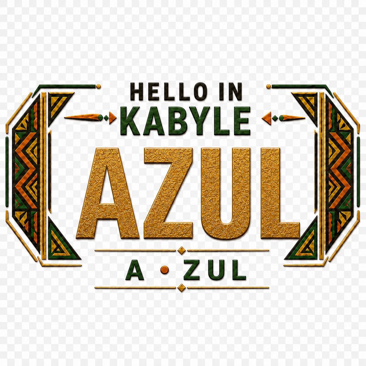 Ubuntu Talks Kabyle Hello Bucket Hat — AZUL