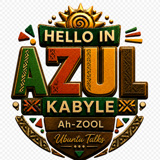 Ubuntu Talks Kabyle Hello Hoodie — AZUL (Design 4)