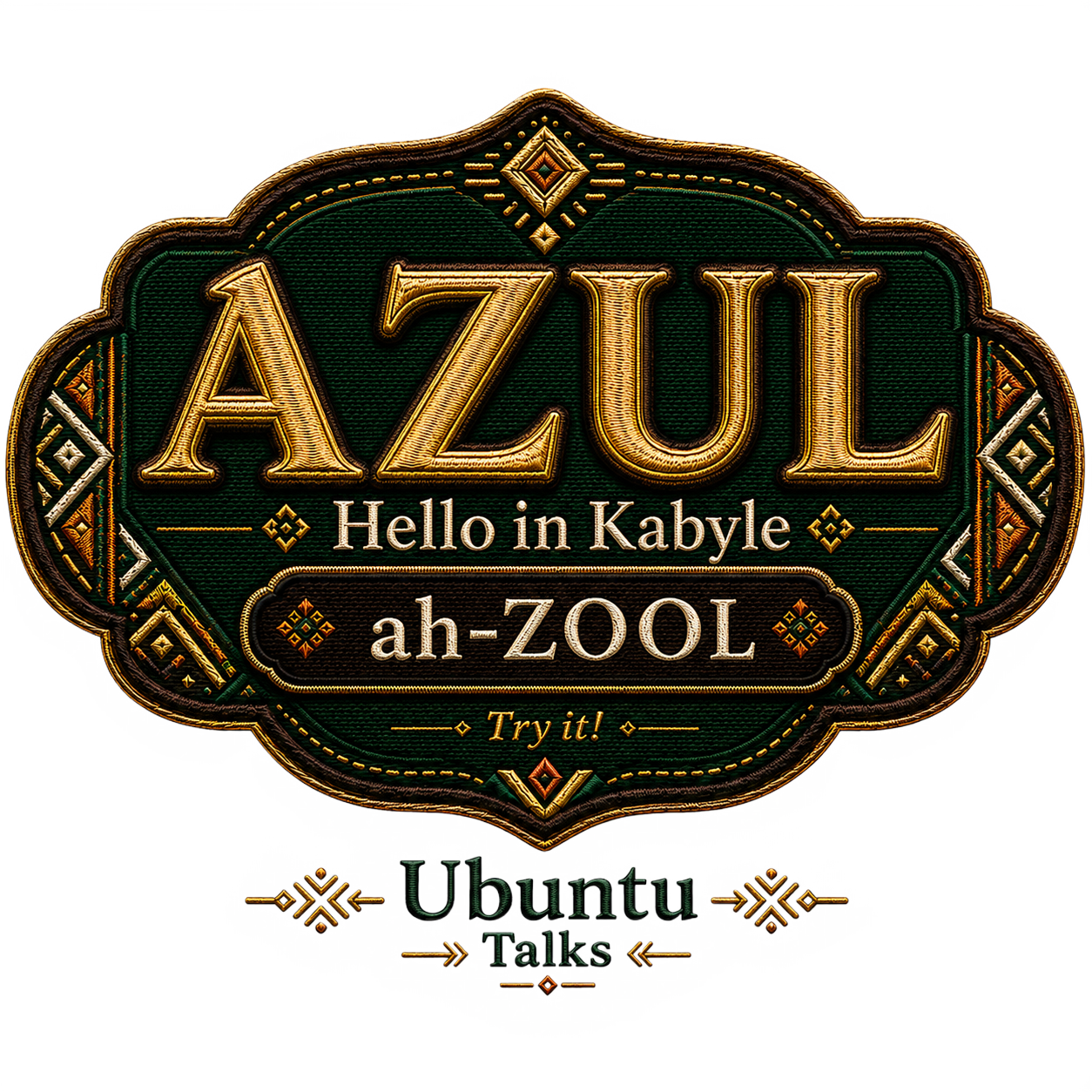 Ubuntu Talks Kabyle Hello design — AZUL