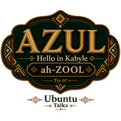 Ubuntu Talks Kabyle Hello design — AZUL