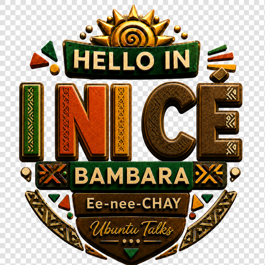 Ubuntu Talks Bambara Hello Hoodie — I NI CE (Design 4)