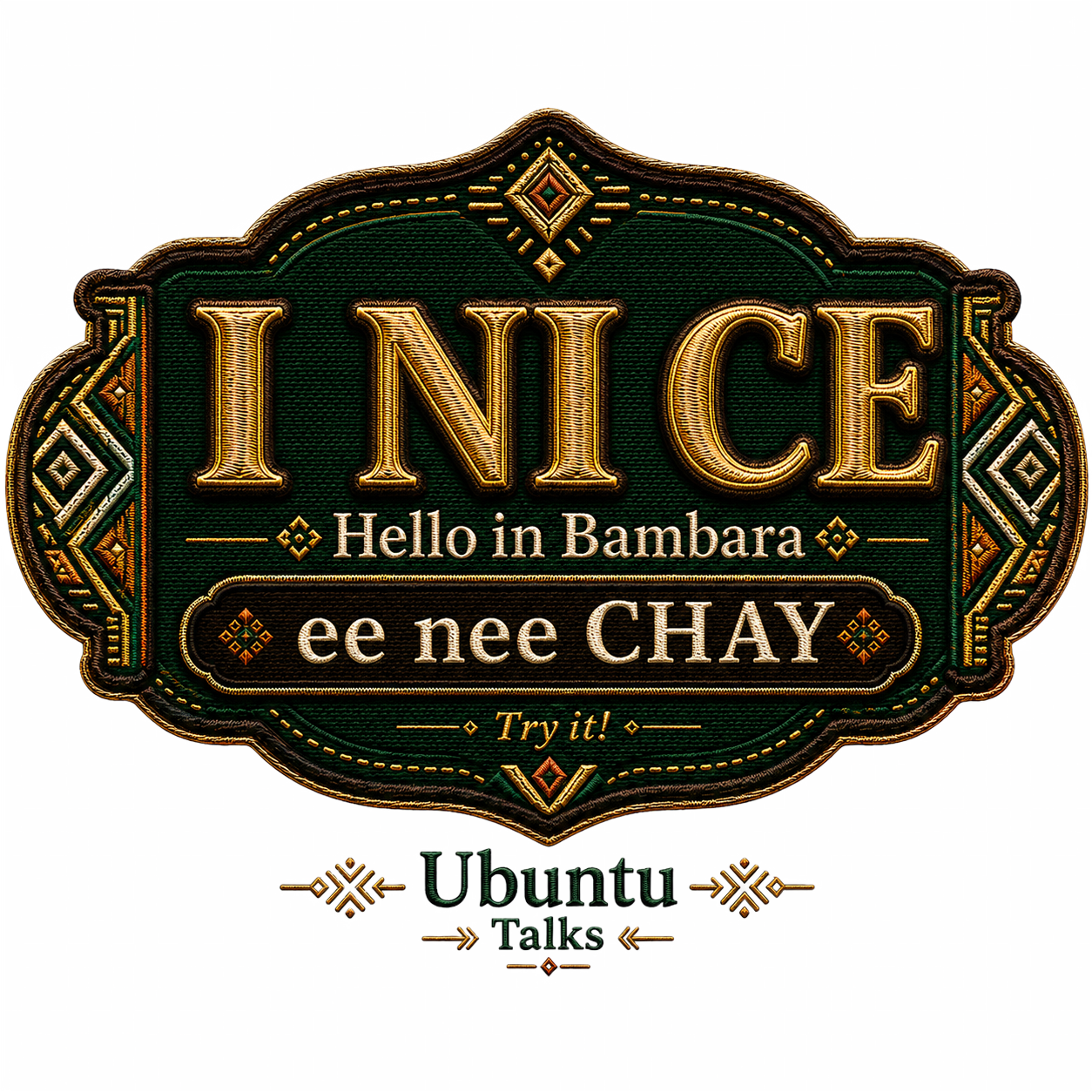 Ubuntu Talks Bambara Hello design — I NI CE