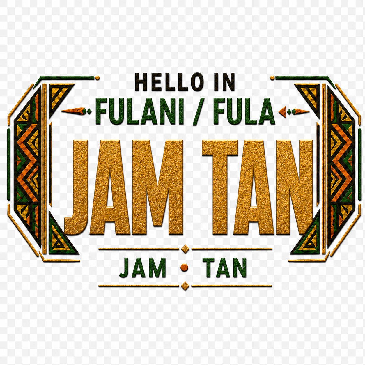 Ubuntu Talks Fulani / Fula Hello Cap — JAM TAN